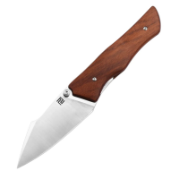 Нож складной Artisan Cutlery Ahub сталь AR-RPM9, рукоять дерево, титан, Liner-Lock, дизайн Nick Rogers (США) (1851P-WD)