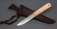 Нож северный Соболь "малый" с долом сталь 95Х18, рукоять карельская берёза (66036)