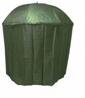Зонт рыболовный KAIDA Army Green SU08-240АС с тентом и навесом, 2,4х2,2 метра