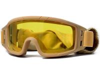 Маска стрелковая ShotTime Puma, защитная, хаки, линза жёлтая (GST-037-KH-Y)