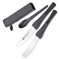 Походный набор столовых приборов Boker Snac Pac: ложка, вилка, нож, 2 секции для приправ (03BO800)