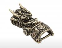 Пряжка для паракордового браслета EDC "Золотой Дракон" цвет латунь, вес 27 г