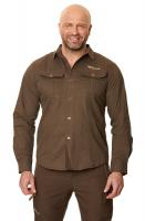 Рубашка с длинным рукавом, коричневая, арт.PRDS-01BR (р-р M) NOVATEX