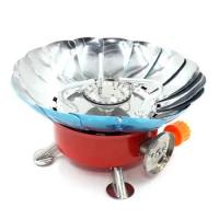 Газовая плитка малая GR-201 с ветрозащитой, пьезорозжиг, под цанговый баллон (4-010)