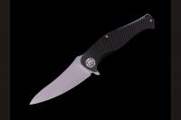 Нож складной Афалина сталь Х12МФ, рукоять карбон / G10, замок Liner-Lock, клинок Стоунвош