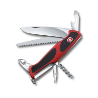 Нож перочинный Victorinox RangerGrip 55 130 мм, 12 функций, цвет красный с черным (0.9563.C)