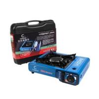 Плита газовая настольная "СЛЕДОПЫТ - UltrA" керамика, резьбовой и цанговый баллоны/переходник под редуктор (PF-GST-IM01)