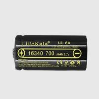 Аккумулятор литиевый незащищенный LiitoKala 16340 (RCR123) Li-ion 3,7В, 700mAh 