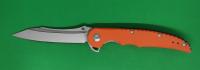 Нож складной REPTILIAN "Скальд-02" сталь 9Cr18MoV, рукоять оранж G10, система IKBS, замок Liner-Lock, клинок Стоунвош
