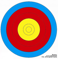 Мишень лучная FITA 40 см - 5 колец (МЛ 80)