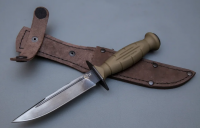 Нож НКВД сталь У-8, рукоять оливковый эластрон, клинок оксидирование (37828)