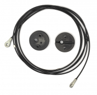 Тетива для блочного лука "МК-СВ006" в ПВХ оплетке с кулачками (металлические блоки)