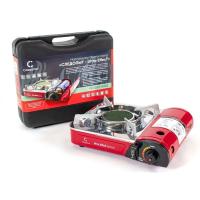 Плита газовая настольная "СЛЕДОПЫТ- UltraEffect" керамика, с переходником (PF-GST-IM03)