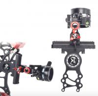 Прицел для блочного лука SPG-2pin (2 вертикальных пина, бесключевая настройка, адаптер для скопа, демпфер)