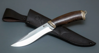 Нож Беркут кованный из стали Х12МФ, рукоять венге, литьё мельхиор (9808)