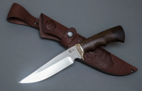 Нож Легионер из кованой стали 95х18, рукоять венге, литьё мельхиор (3603)