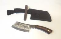 Топор кухонный сталь ЭИ107 (40Х10С2М), рукоять дерево, гравировка, ножны кожа