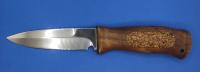 Нож плавающий КХО "Гамма" сталь ЭИ107 (40Х10С2М), рукоять дерево/пробка, ножны