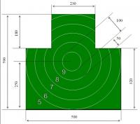 Мишень №4 Грудная  "Армейская" М4п, 50х50 см, зеленая