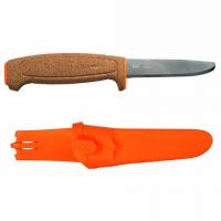 Нож Morakniv Floating Serrated Knife, нержавеющая сталь, пробковая ручка, оранжевый (13131)
