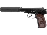 Пистолет страйкбольный Stalker SAPS Spring (ПМ) + имитатор ПБС кал.6 мм, металл, 80 м/с (SA-33071PS)