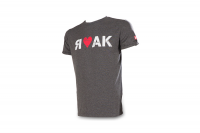 Футболка с коротким рукавом; принт "I love AK"; размер XL (ОТК000067)