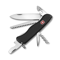 Нож перочинный Victorinox Forester 111 мм, 12 функций, с фиксатором лезвия, цвет чёрный (0.8363.3)