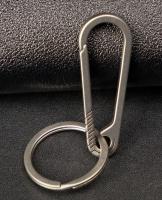 Титановый карабин с кольцом для темляка, 74 мм