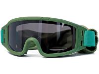 Маска стрелковая ShotTime Puma, защитная, зелёная, линза серая  (GST-037-AG-G)