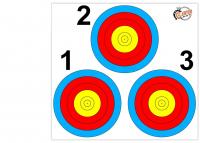 Мишень Сentershot FITA 3x20см Las Vegas