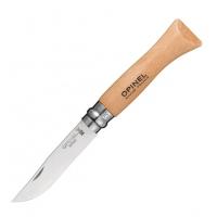 Нож хозяйственный Opinel 06 VRI - клинок 7 см, нержавеющая сталь Sandvik 12C27, рукоять бук, Viroblock (123060)
