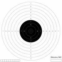 Мишень для пневматики №9 170*170 мм картон 280 г/м 50 шт. (уп)