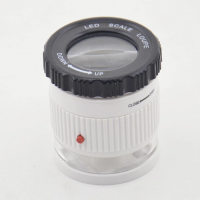 Лупа 15х с подсветкой, диаметр линзы 30 мм (для контроля режущей кромки клинка)