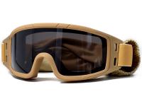 Маска стрелковая ShotTime Puma, защитная, хаки, линза серая (GST-037-KH-G)