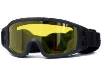 Маска  стрелковая ShotTime Puma, защитная, ANSI Z87.1, UV400, оправа черная, линза 2.6 мм желтая (GST-037-BLK-Y)