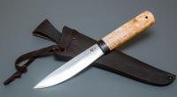 Нож северный Путник "большой" с кованным долом сталь Х12МФ, рукоять карельская берёза (66035)