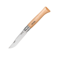Нож хозяйственный Opinel 12 VRI - клинок 12 см, нержавеющая сталь Sandvik 12C27, рукоять бук, Viroblock (001084)
