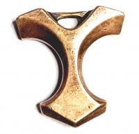 Тактический брелок-куботан EDC "Молот Тора" цвет Латунь, размер 4,5 см, 45 гр.