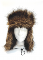 Шапка Аляска Мех Койот, плащёвка, цвет антрацит размер XL