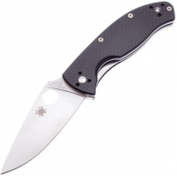 Нож складной Spyderco Tenacious C122CFP сталь 8Cr13MoV, рукоять чёрный Carbon, клинок Satin