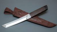 Нож Танто кованный из стали Х12МФ, рукоять венге, притин дюраль (11508)