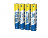 Батарейка Perfeo (AAA) LR03/4SH Super Alkaline в пленке (мизинчик)