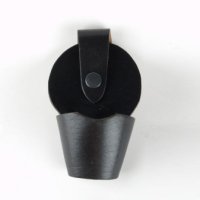 Чехол для наручников "БРС" открытого типа - кожа, цв.черный