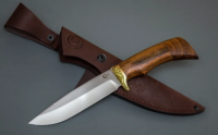 Нож Лазутчик из стали 65х13, литьё латунь, рукоять ценные породы дерева (502)