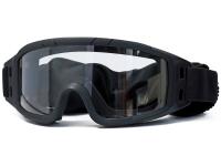 Маска  стрелковая ShotTime Puma, защитная, ANSI Z87.1, UV400, оправа черная, линза 2.6 мм прозрачная (GST-037-BLK-C)