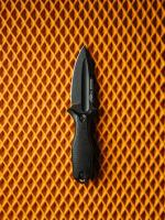 Нож-кинжал N.C.Custom Grave сталь AUS-10, клинок Black StoneWash, рукоять G10 black