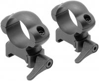 Кольца Vector Optics быстросъемные, сталь, D25,4мм, Weaver, средние, H21 мм, (XASR SQ02)  рычажные