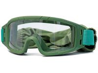 Маска стрелковая ShotTime Puma, защитная, зелёная, линза прозрачная (GST-037-AG-C)