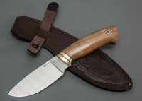 Нож Разделочный из стали VG-10, притин мельхиор, рукоять орех (кап) (65992)