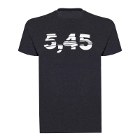 Футболка с принтом "5,45 new"; cерая; размер XXL (KKF000085)